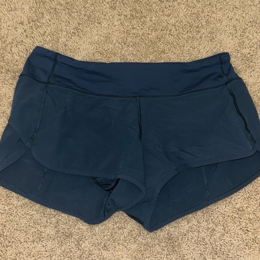 Navy lululemon shorts
